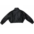 thumbnail image 5 of Forever 21 Faux Leather Belted Cropped Jacket, Color-Black, Size-S, 5 of 6