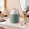 thumbnail image 1 of JZCHUNTOY Desktop Trash Can 1 Piece, Small Creative Cylindrical Waste Bin, Durable Lightweight Space Saving Garbage Container, Suitable for Bedroom Kitchen Office Desk Vanity Countertop Use, 1 of 6