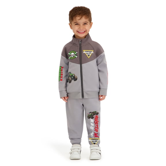 Monster Jam Toddler Boy 2pc Active Jacket and Pant Set, Sizes 12 Months - 5T