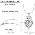 thumbnail image 6 of Eternal Rose Cremation Jewelry for Ashes Rose Flower Pendant Memorial Urn Necklace Stainless Steel Ashes Keepsake, 6 of 7