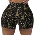 thumbnail image 2 of Logiee Paris Romantic Print Women's Biker Shorts,Workout Gym Shorts,Scrunch Shorts,Tummy Control Hidden Scrunch Running Yoga Shorts-, 2 of 8