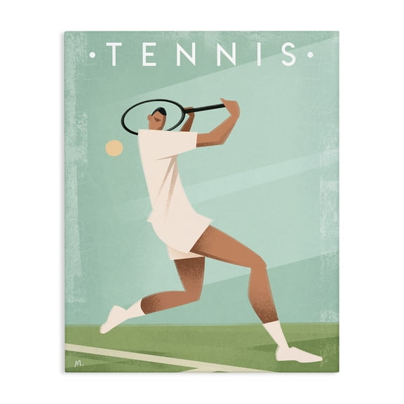 Stupell Industries Traditional Vintage Tennis Swing Canvas Art, 16 x 20, by Martin Wickstrom