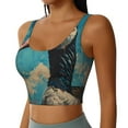 thumbnail image 2 of Pofeuu Blue Watercolor Duck Print Sports Bra for Women Sexy Vest Yoga Running Gym Fitness Crop Bras Tops-X-Large, 2 of 8
