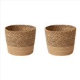 thumbnail image 1 of 2X Maceta de Flores Tejida de Paja, Cesta de Mimbre, Cesta de Almacenamiento de Maceta de Ratán, Cesta de Macetero Tejida Hecha una Mano L, 1 of 5