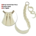 thumbnail image 4 of Benehair Long Braided Ponytail Extensions with Hair Tie Straight Wrap Around Hair Extensions Ponytail Bleach Blonde 34", 4 of 9