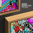thumbnail image 4 of wall26 - Abstract Colorful Eye - Framed Canvas Art Wall Art Panels - 16"x24"x3 NATURAL, 4 of 5