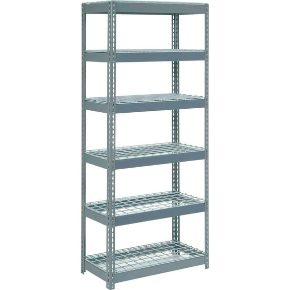 Global Industrial Extra Heavy Duty Shelving 36"W x 18"D x 60"H With 6 Shelves, Wire Deck, Gry