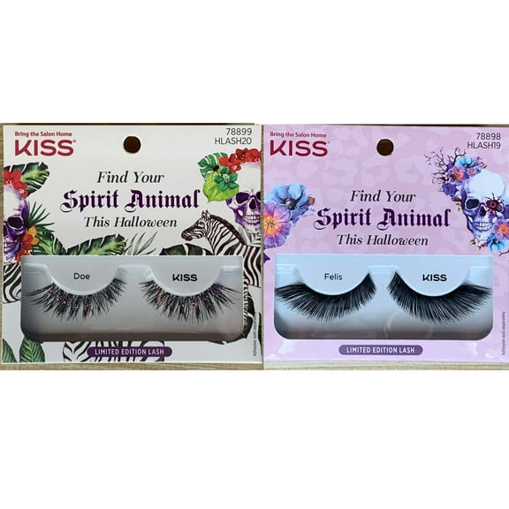 Kiss Spirit Animal Halloween EyeLashes Doe Felis Limited Edition 2PK