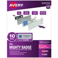 thumbnail image 1 of Avery Reusable Magnetic Professional Name Badge System, 1" x 3" Silver Name Tags, 10 Identification Badges, 80 Laser Printable Inserts, Design Softwa, 1 of 7