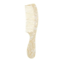 Unique Bargains 1 Pc Women Durable Hair Straightening Comb Yellow Acetate Sheet