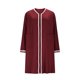 thumbnail image 3 of HongQid Women's Long Sleeve Zipper Nightshirt with Pockets Button Down Nightgown Sleepwear Pajama Dress, 3 of 5