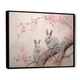 thumbnail image 2 of Designart "Rabbit Familly Asian Painting IV" Asian Floater Framed Canvas Art Print, 2 of 7