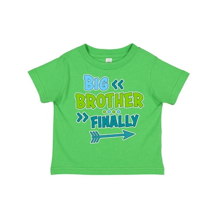 

Inktastic Big Brother Finally with Arrow Gift Toddler Boy or Toddler Girl T-Shirt