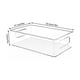thumbnail image 2 of contenedores de plástico para almacenamiento de refrigerador y despensa, 10 x 6 x 3 pulgadas, contenedores organizadores apilables para refrigerador con asa para cocina, refrigerador,, 2 of 5