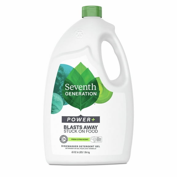 Seventh Generation Power Natural Auto Dishwasher Detergent Gel, Fresh Citrus Scent, 65 fl oz