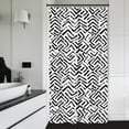 thumbnail image 2 of Stall Small Boho Black White Shower Curtain Half Size Bohemian Geometry Striped 36Wx72H Inch Single Narrow Tiny Walkin Stand Up Fabric Decor Bathroom Polyester Waterproof 7 Pack Hooks, 2 of 6