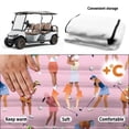 thumbnail image 5 of Yuyamidu Golf Sports Golf Cart Seat Covers with Pockets Pink Golf Cart Seat Towel Blanket Fits for Club Car More 2 Person Seats Golf Carts, 5 of 7