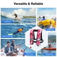 thumbnail image 3 of WARMOUNTS Automatic Inflatable Life Jacket w/ 2 Reflectors & Whistle, Adult PFD Survival Buoyancy Vest for Boating Fishing Sailing Kayaking for Men Women Max Waist Size: 50'', 3 of 7