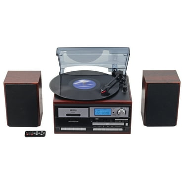 Jensen JTA-980 3-Speed Turntable 2-CD System with Cassette and AM/FM ...