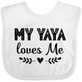 thumbnail image 3 of Inktastic My Yaya Loves Me Grandchild Girls Baby Bib, 3 of 4