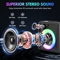 thumbnail image 4 of Bocina JYX, Altavoz Bluetooth con 2 Micrófonos, Luces DJ, Subwoofer de 6.5 Pulgadas, MS75, 4 of 12