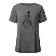 thumbnail image 4 of Pompotops Chemises Mode Décontractée pour Femmes Manches Courtes Tee-Shirt Ample Tunique Blouse, 4 of 4