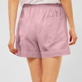 thumbnail image 5 of Linen Shorts for Women 2025 Clearance Plus Size Shorts Pull on Lightweight Summer Shorts Loose Elastic Waist Drawstring Lounge Casual Comfy Shorts Trendy Vacation Beach Shorts With Pockets 4" Inseam, 5 of 8
