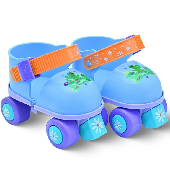 First Roller Skates for Toddlers,Adjustable Quad Skates for Kids Ages 2-6, Beginner Friendly & Stable Training Skates for Boys and Girls