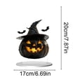 thumbnail image 3 of Fmbmuo Cute Halloween Pumpkin Figurine Acrylic Ornament Halloween Themed Desktop Decoration for Spooky Ambiance,Black, 3 of 5