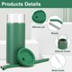 thumbnail image 2 of Paquete de 6 Vasos con Tapas de Silicona y Pajita de Vidrio, Tazas de Vidrio para Café Helado de 16 Oz, Tazas para Batidos, Lindo Vaso Ideal para Agua con Cerveza Al Aire Libre (Incluye 6 Cepillos de Limpieza), 2 of 7
