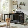thumbnail image 4 of Utopia Alley 37 Inch Dog Crate Furniture for Medium Small Dog, Wooden Heavy Duty Dog Kennel with Three Doors,Wooden Cage Kennel Furniture Indoor, Espresso, 4 of 12