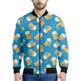 thumbnail image 3 of Chaquetas con estampado 3D de dibujos animados para fanáticos de la cerveza, sudadera de manga larga de gran tamaño para hombre, ropa de calle moderna, chaqueta bomber informal con cremallera, abrigo, 3 of 5