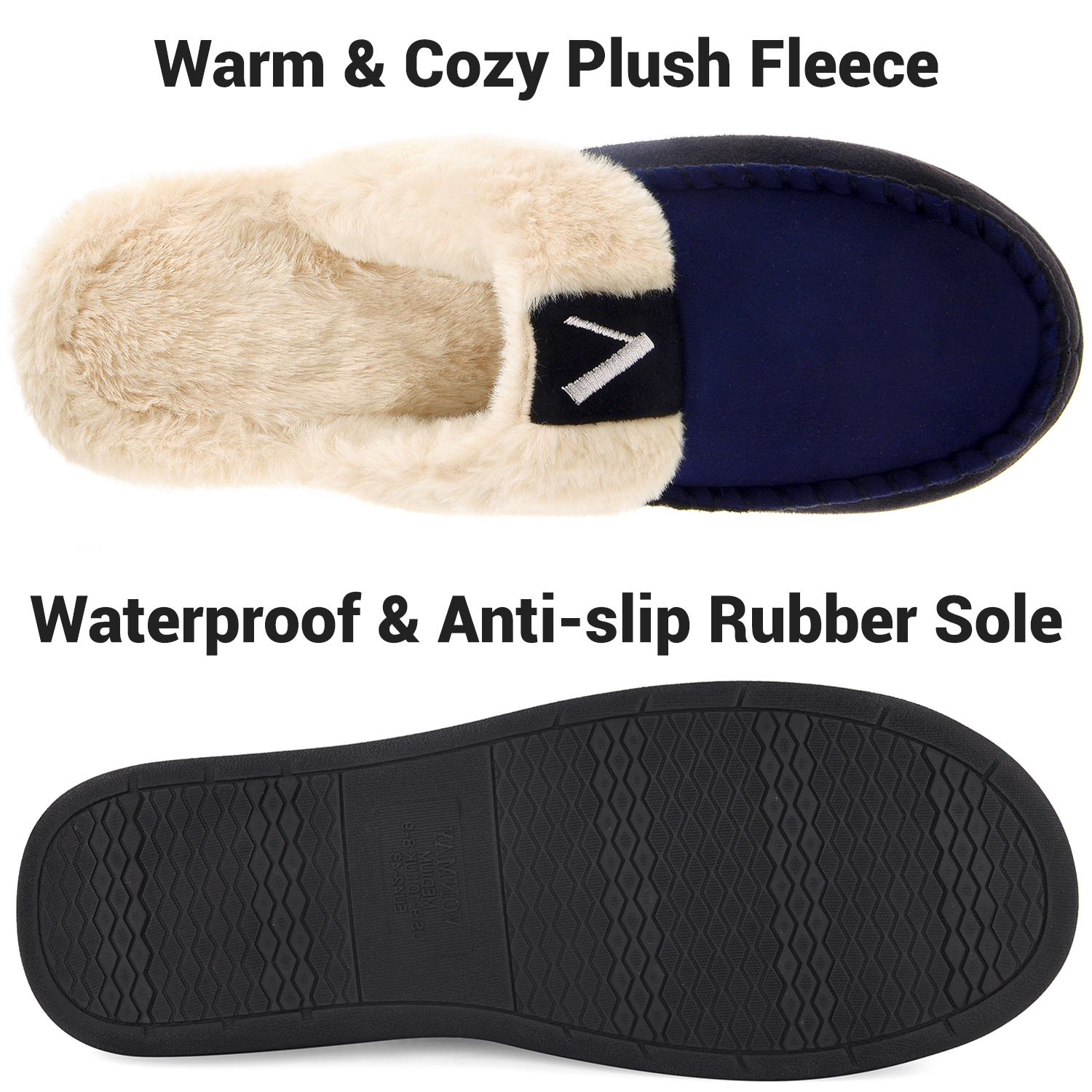 Vonmay Men's Scuff Slippers with Memory Foam photo 6