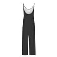 thumbnail image 6 of Henpk Jumpsuits For Women Dressy Plus Size Clearance Summer Womens Jumpsuits And Rompers Women Fashion Solid Color Pockets Loose Long Pants Casual Summer Jumpsuit Black L, 6 of 6