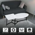 thumbnail image 2 of ViscoLogic LUXEM Milieu du Siècle Table Basse Unique Emboîtée, Table de Centre pour Salon (Blanc), 2 of 7