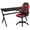 Red, variant on Flash Furniture Optis Gaming Desk and Red/Black Racing Chair Set /Cup Holder/Headphone Hook/Removable Mouse Pad Top - 2 Wire Management Holes