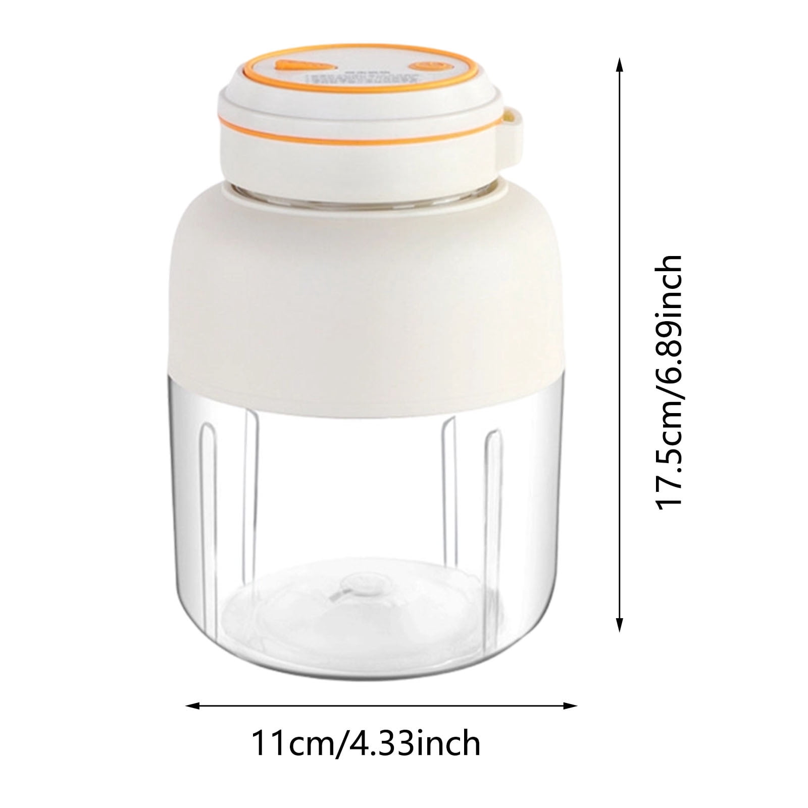 Portable Juice Cup Blender for Smoothies Shakes Fruit Crush, 6.89x4.33 Inch USB Charging Cordless, Powerful Blades Blending for Small Ice Kitchen Outdoor