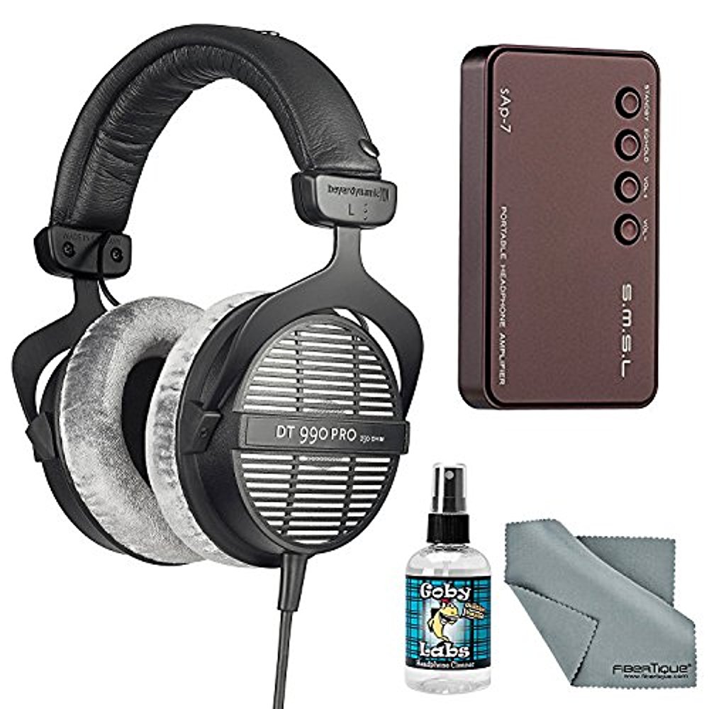 Beyerdynamic DT 990 PRO 250 Ohm Headphones with Amplifier + Cleaner