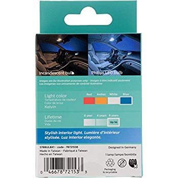 Blue 1 Pack Philips 578BLED Ultinon LED