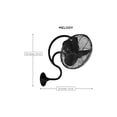 thumbnail image 4 of Matthews Fan Company ME-TB - Melody 3-speed 90 degree oscillating wall-mounted Art Nouveau style fan in textured bronze finish. Indoor or covered patio rated, 4 of 5
