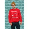 thumbnail image 2 of Old Glory Mens Flying Santa Sleigh Ugly Christmas Sweater Long Sleeve Sweatshirt, 2 of 6