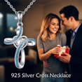 thumbnail image 6 of Cross Necklace 925 Sterling Silver Cross Pendant Religious Jewelry Gift for Men Women, 6 of 10