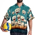 thumbnail image 4 of Tiny teeth Men's Short Sleeve Casual Printed Button Down Beach Shirts - Summer Fashion Tops, 4 of 6