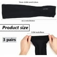 thumbnail image 2 of 3 Pairs UV Compression Sun Protection Arm Sleeves Black Cooling Summer Sunscreen Outdoors Long Sleeve with Thumb Holes to Cover Tattoo for Women Men Sports Workouts Cycling Driving Baseball, 2 of 8
