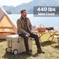 thumbnail image 5 of ELLEGNT 75 Quart Rolling Hard Cooler with 6-Day Ice Retention - Portable Insulated Cooler for Camping, Tailgating, or Beach Khaki, 5 of 10