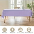 thumbnail image 4 of Textured Linen Tablecloth Rectangle 60x84 Water Resistant Spill-Proof Wipeable Purple Table Cloth Wrinkle Free Fabric Dining Table Cover for Birthday Wedding Easter Spring Party, 4 of 6