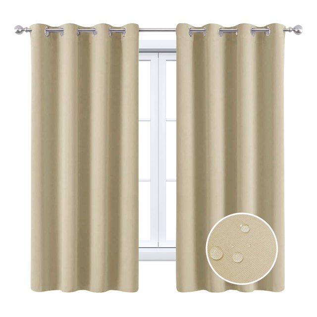 Tissu d'Ombrage Complet Couleur Unie Balcon Isolation Solaire Extérieur Rideau Imperméable-QIUPING
