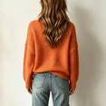 thumbnail image 3 of Women's Turtleneck Knit Sweaters Long Sleeve Pullover Tops, Casual Relaxed Fit Textured Sweater Shirts for Daily Wear, 3 of 6