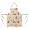 thumbnail image 2 of Fall Pumpkins Leaves Pattern Apron-Garden Aprons for Women with Pockets-Cotton Linen Waterproof Kitchen Cooking Gardening Aprons Adjustable for Kitchen,Cooking,BBQ and Salon 33"x27", 2 of 7