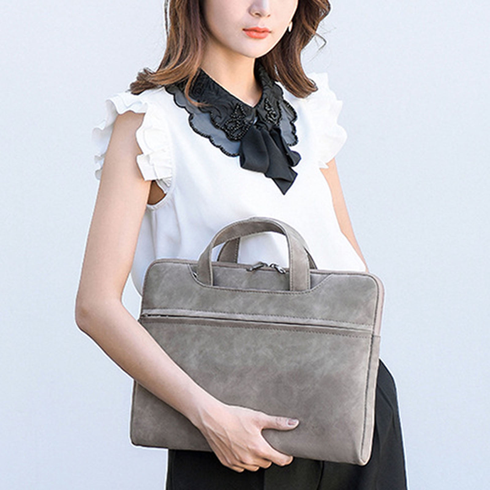 Laptop Sleeve Bag 13-15 Inch Carrying Bag Protective Computer Bag Notebook Handbag with Shoulder Strap for Men Women